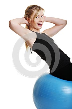Young woman during fitness time
