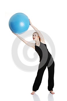 Young woman during fitness time