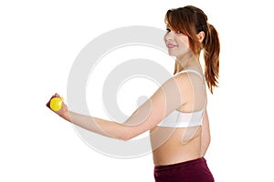 Young woman during fitness time