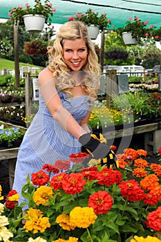 Young Woman Gardening