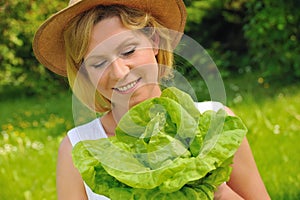 Young woman gardening