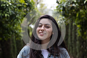 Young woman in a gardens mallorca