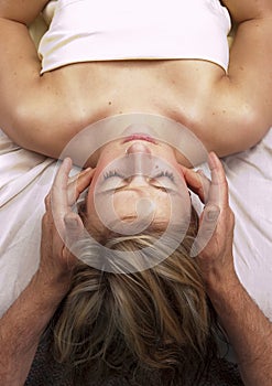 Young woman getting Massage