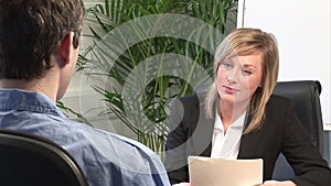 Young Woman Giving a Job Interview