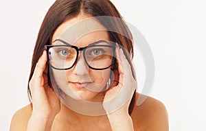 Young woman with glasess