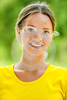 Young woman in glasses