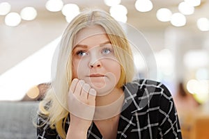 Young woman in grief