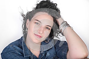 Young Woman with hand in hair