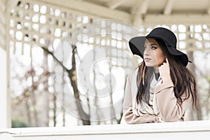 Young woman with hat