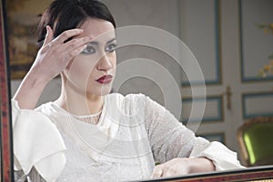 Young Woman Having Eye Makeup Applied