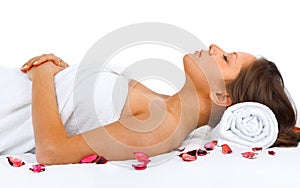 Young woman having massage