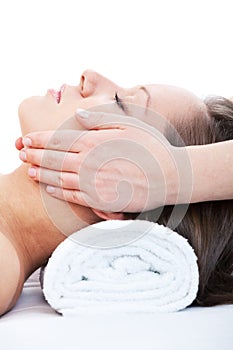Young woman having massage