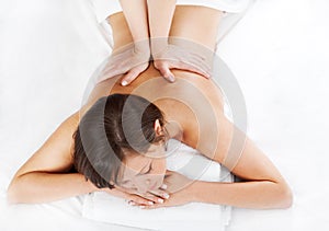 Young woman having massage