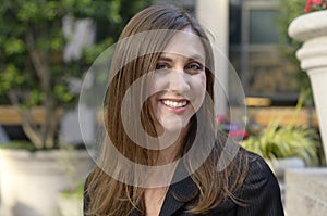 Young woman head shot