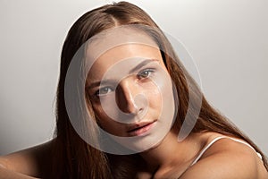 Young woman head shot