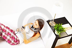 Young woman with headphones