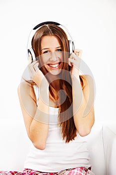 Young woman with headphones