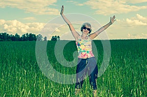 Young woman with headphones