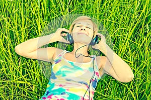 Young woman with headphones