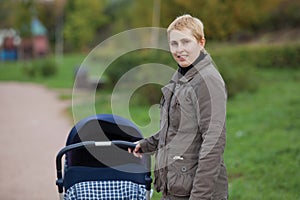 Young woman with her baby