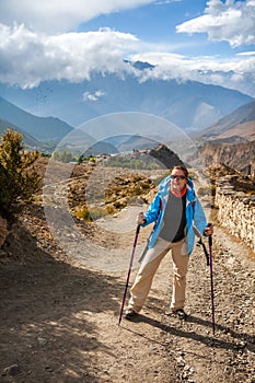 Young woman in the Himalayas