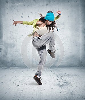 Young woman hip hop dancer