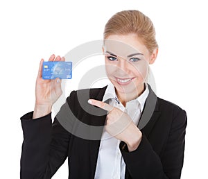 Young Woman Holding Credit Card