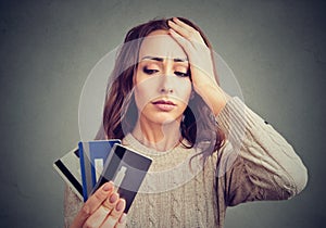 Desperate woman having loan credit card problems