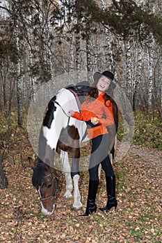 Young Woman And Horse