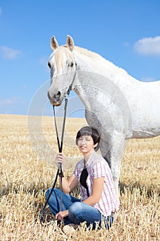 Young woman and Horse
