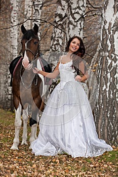 Young Woman And Horse