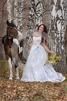 Young Woman And Horse