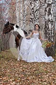 Young Woman And Horse