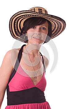 Young woman isolated on a white background