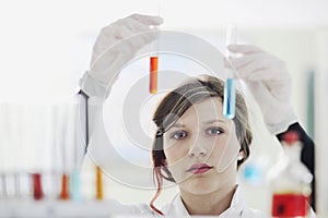 Young woman in lab