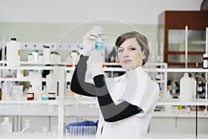 Young woman in lab