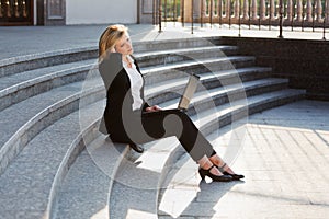 Young woman with laptop