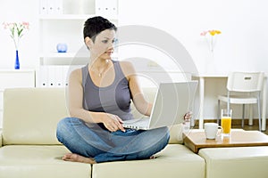 Young woman with laptop