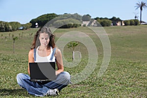 Young woman with laptop