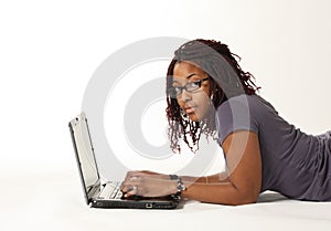 Young woman with laptop