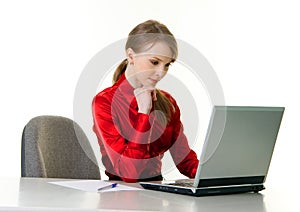 Young woman with laptop