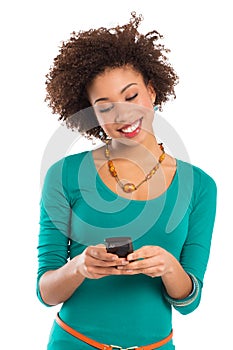 Young Woman Looking At Cellphone