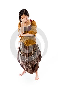 Young woman looking depressed