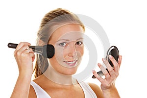 Young woman on make-up