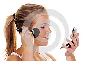 Young woman on make-up