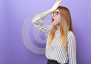 Young woman making a mistake photo