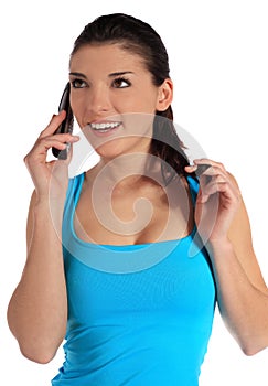 Young woman making a phone call