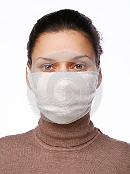 Young woman in medical mask