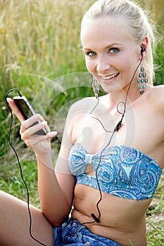 Young woman with mobile phone