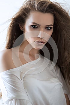Young woman model in portrait